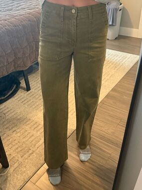 Time and Tru Olive Utility Straight Pants